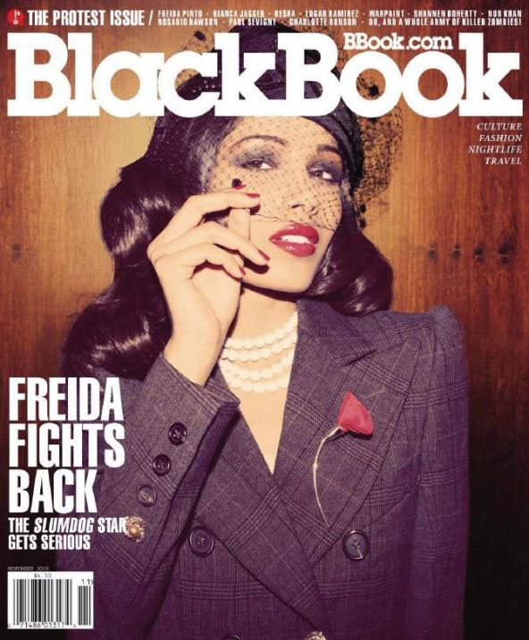 BLACK BOOK magazine side cover November 2010