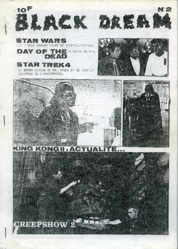 BLACK DREAM magazine side cover Issue 2  1987