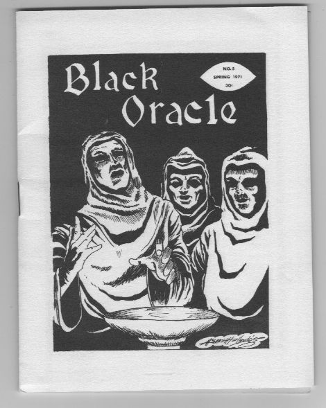 BLACK ORACLE magazine side cover Issue 5 Spring 1971