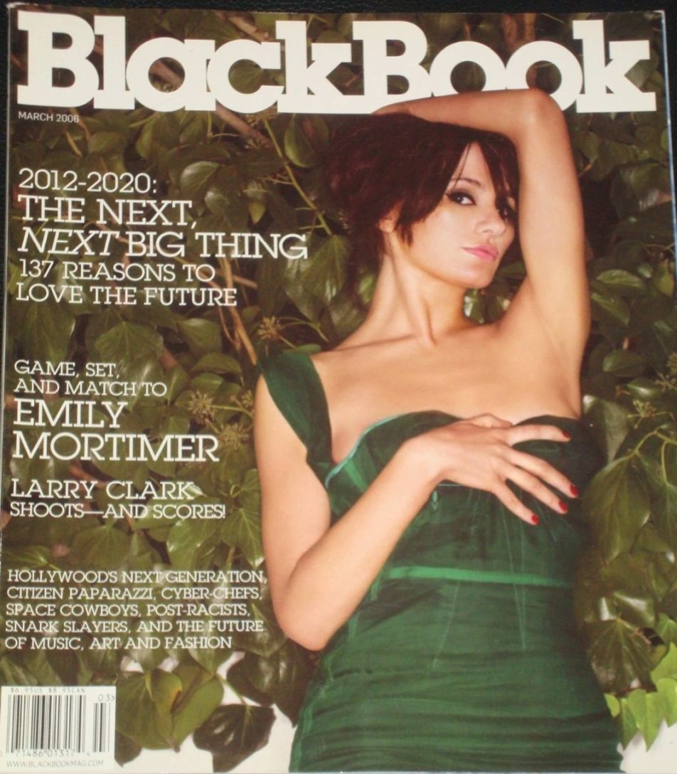 BLACK BOOK magazine side cover  March 2006