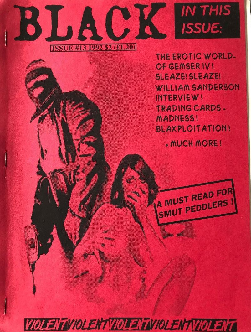 BLACK magazine side cover Issue 13   1992