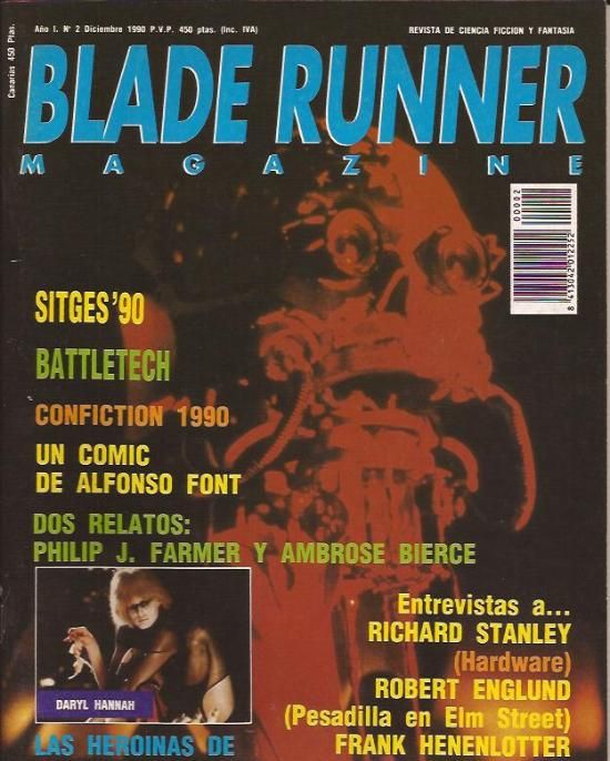 BLADE RUNNER magazine side cover Issue 2 December 1990