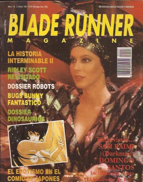 BLADE RUNNER magazine side cover Issue 3 January 1991