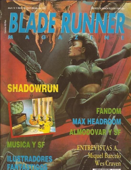 BLADE RUNNER magazine side cover Issue 5 March 1991