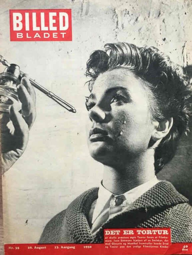 BILLED BLADET magazine side cover Issue 35 29 August 1950