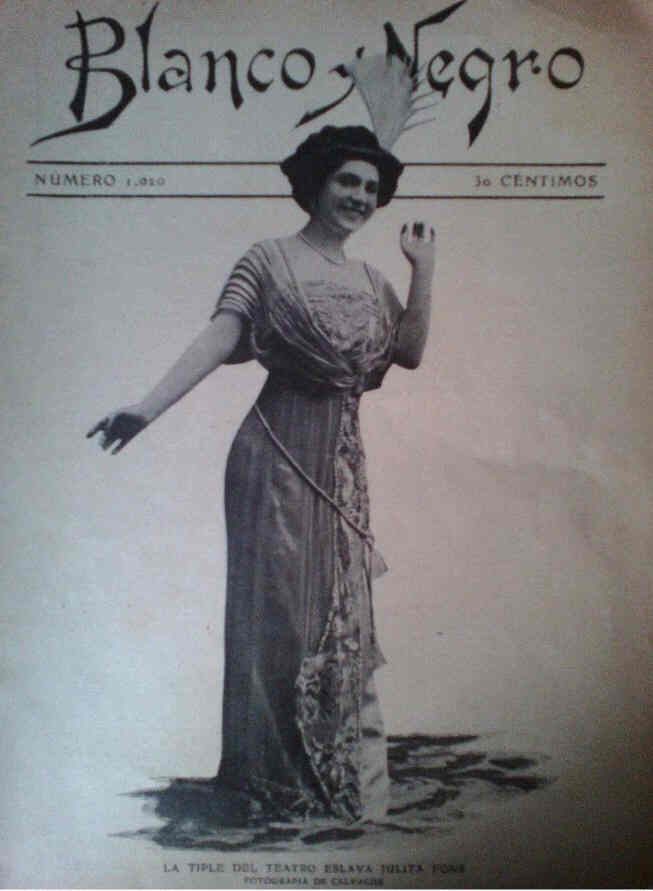 BLANCO Y NEGRO magazine side cover Issue 1020 27 November 1910