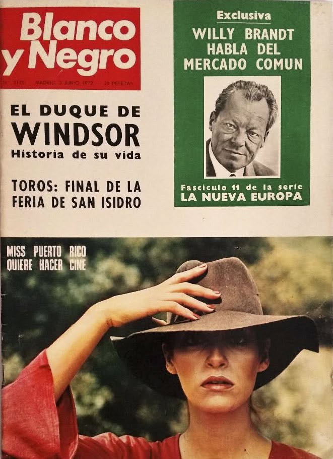 BLANCO Y NEGRO magazine side cover Issue 3135   1972