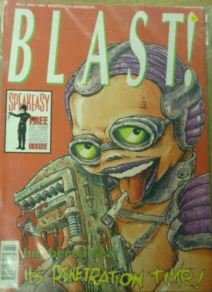 BLAST! magazine side cover Issue 2 July 1991