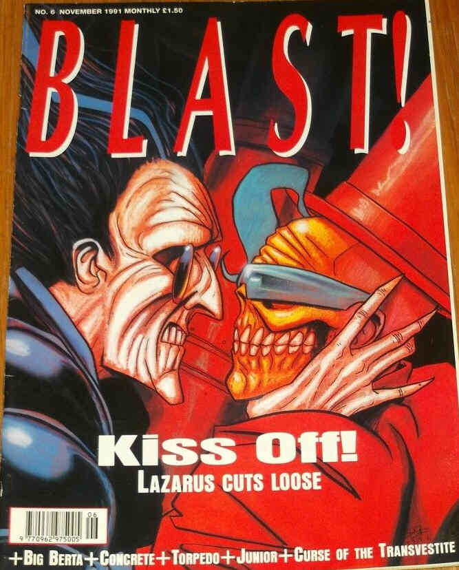 BLAST! magazine side cover Issue 6 November 1991