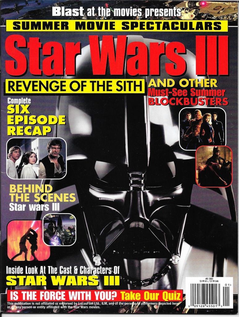 BLAST! AT THE MOVIES PRESENTS magazine side cover Summer 2005