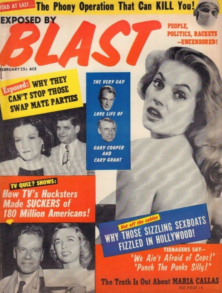 BLAST (USA) magazine side cover Issue 1  Vol 1 No  1  February 1960