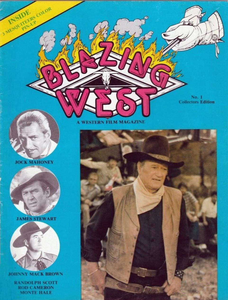 BLAZING WEST magazine side cover Issue 1   1984