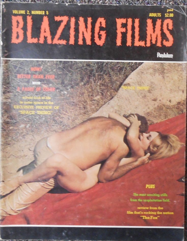UNRELEASED BLAZING FILMS magazine side cover  Vol 2 # 5 October 1968