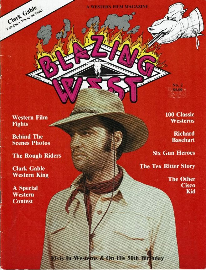 BLAZING WEST magazine side cover Issue 2  Vol 1 # 2  1985