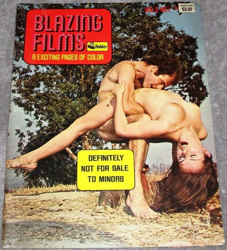 UNRELEASED BLAZING FILMS magazine side cover  Vol 6 No  1  January/February 1972