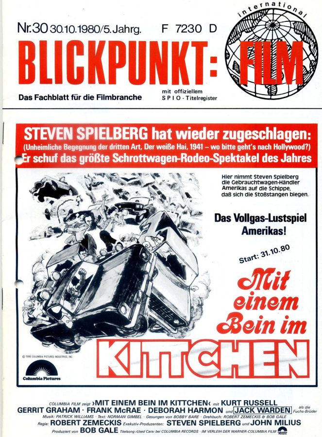 BLICKPUNKT: FILM magazine side cover Issue 30   1980