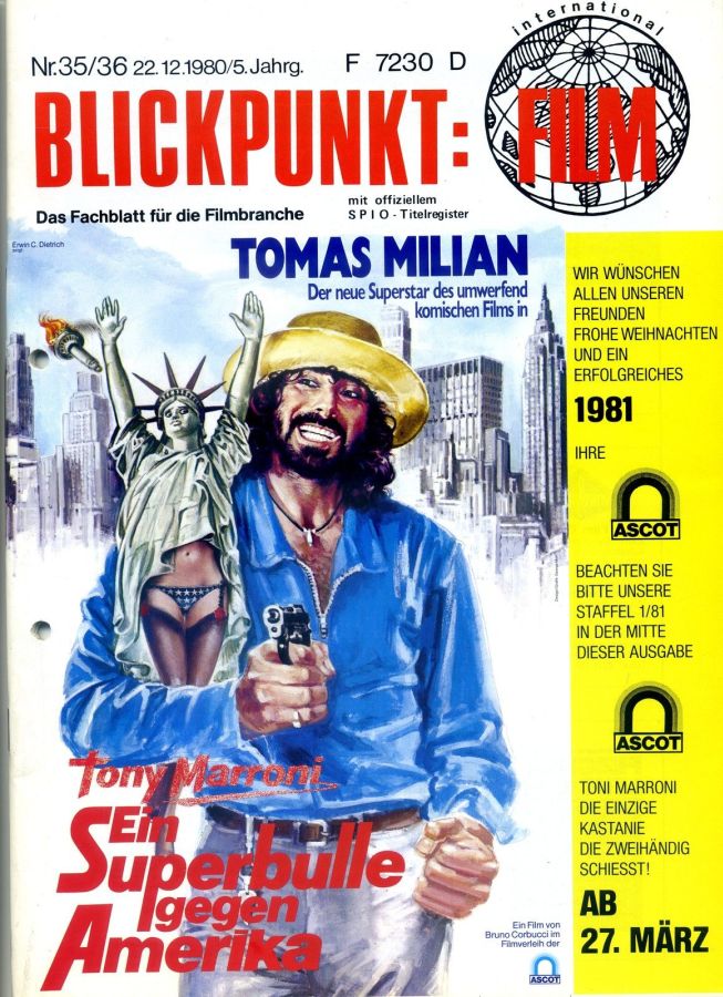 BLICKPUNKT: FILM magazine side cover Issue 35-36   1980