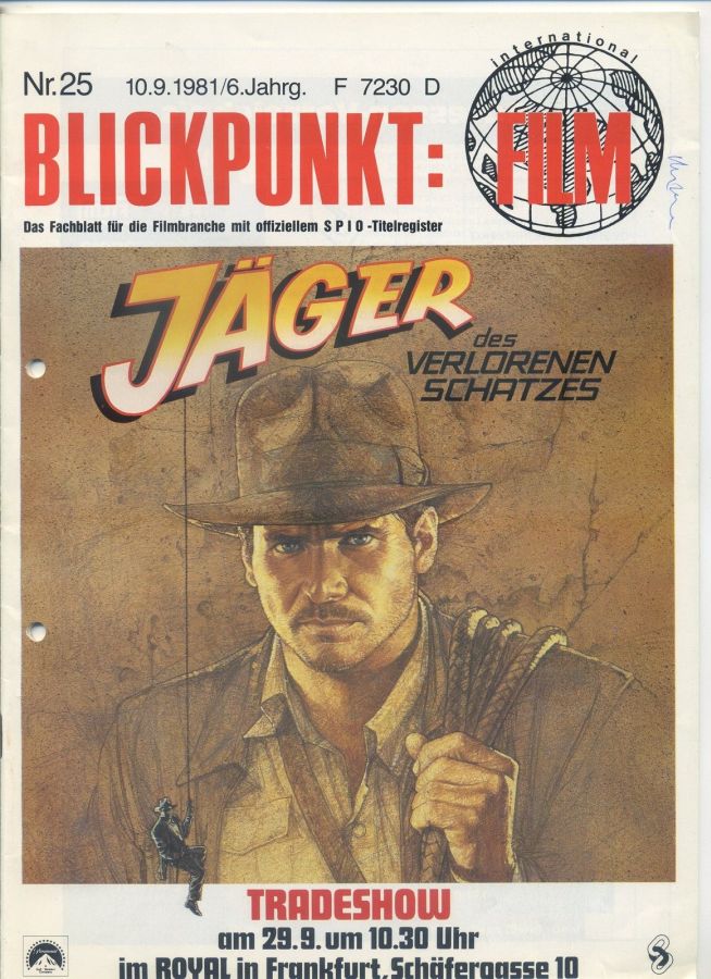BLICKPUNKT: FILM magazine side cover Issue 25   1981