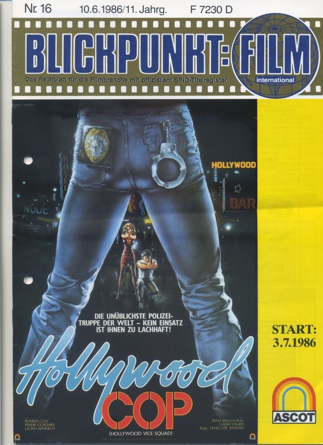 BLICKPUNKT: FILM magazine side cover Issue 16   1986