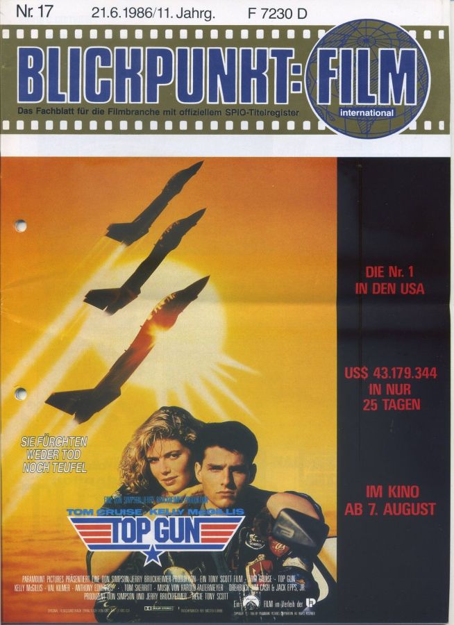 BLICKPUNKT: FILM magazine side cover Issue 17   1986