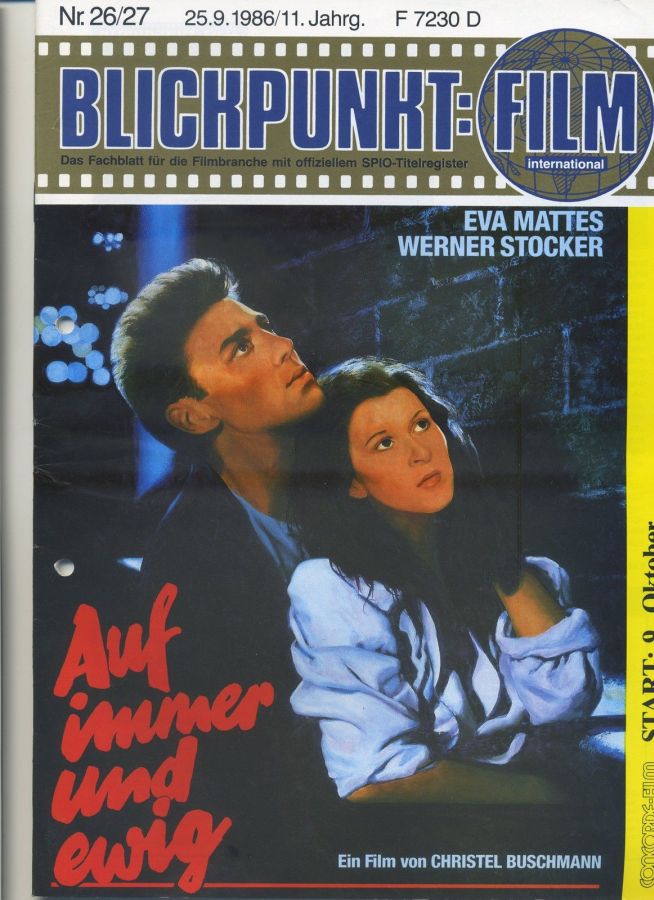 BLICKPUNKT: FILM magazine side cover Issue 26-27   1986