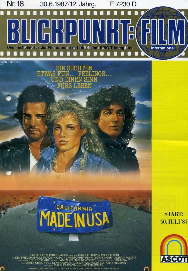 BLICKPUNKT: FILM magazine side cover Issue 18   1987