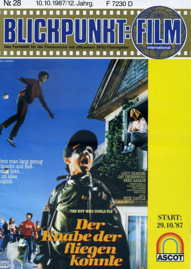 BLICKPUNKT: FILM magazine side cover Issue 28   1987