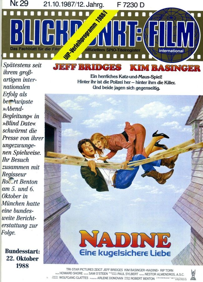 BLICKPUNKT: FILM magazine side cover Issue 29   1987