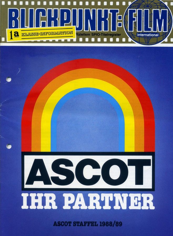 BLICKPUNKT: FILM magazine side cover Issue 25   1988