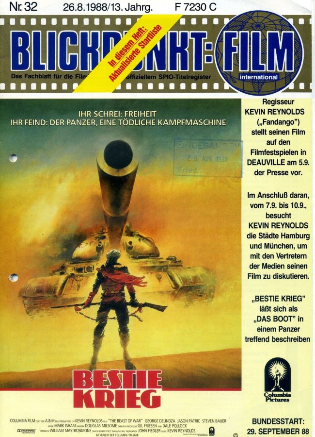 BLICKPUNKT: FILM magazine side cover Issue 32   1988