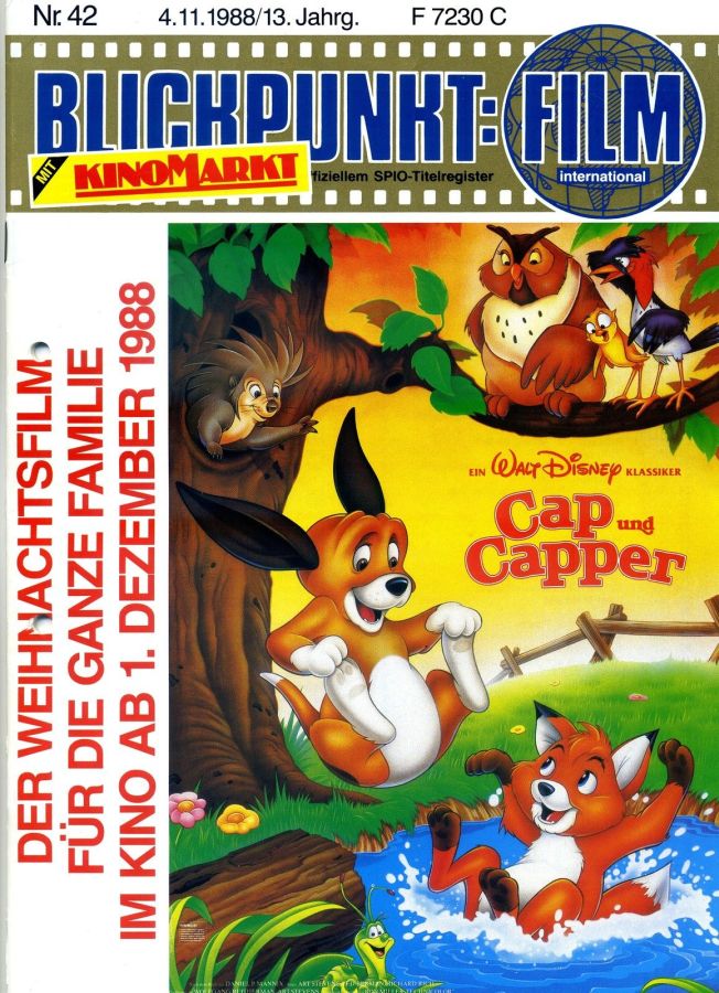 BLICKPUNKT: FILM magazine side cover Issue 42   1988