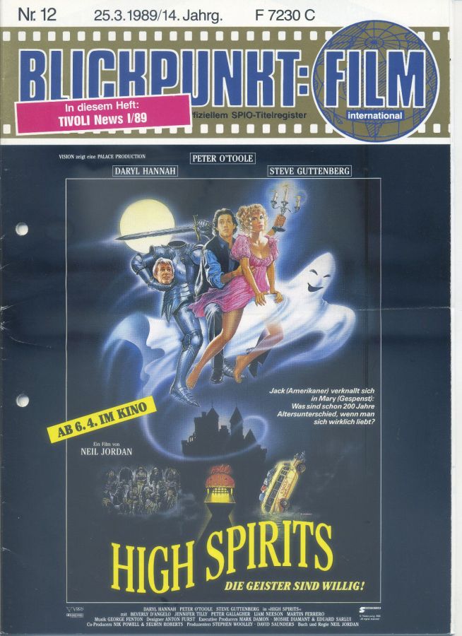 BLICKPUNKT: FILM magazine side cover Issue 12   1989
