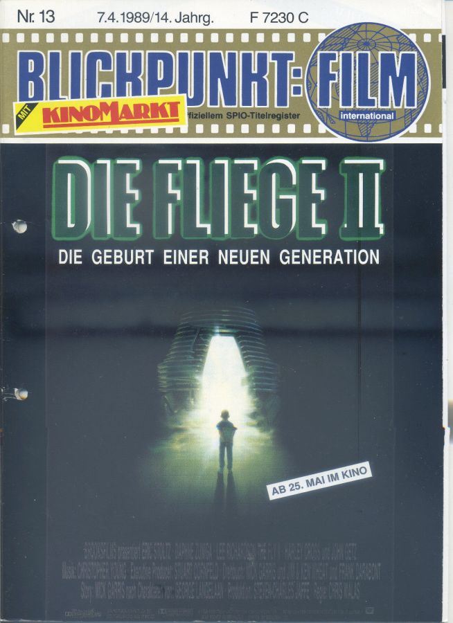 BLICKPUNKT: FILM magazine side cover Issue 13   1989