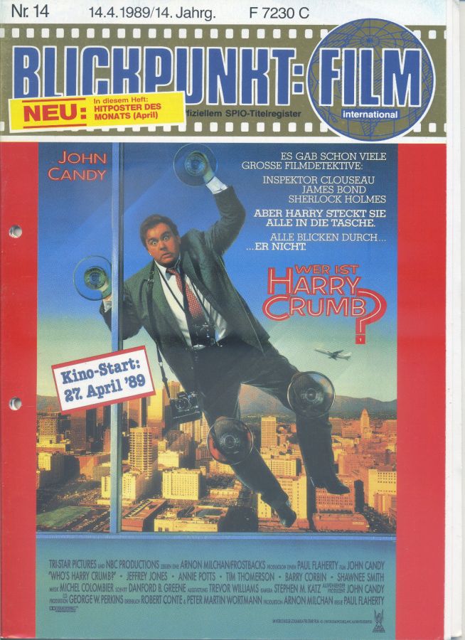 BLICKPUNKT: FILM magazine side cover Issue 14   1989