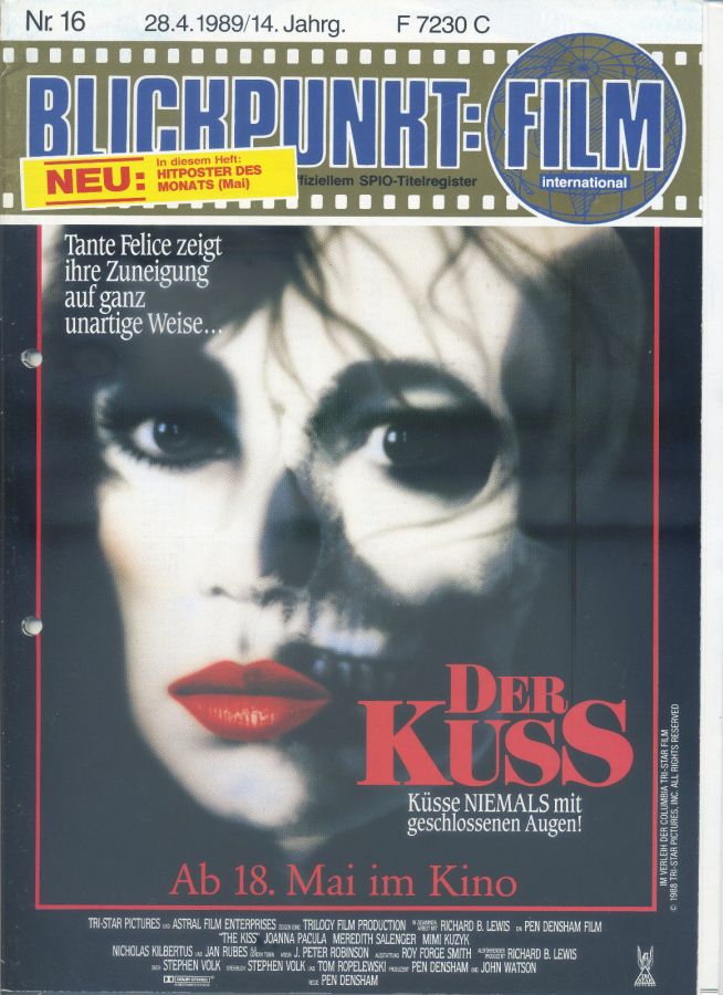 BLICKPUNKT: FILM magazine side cover Issue 16   1989