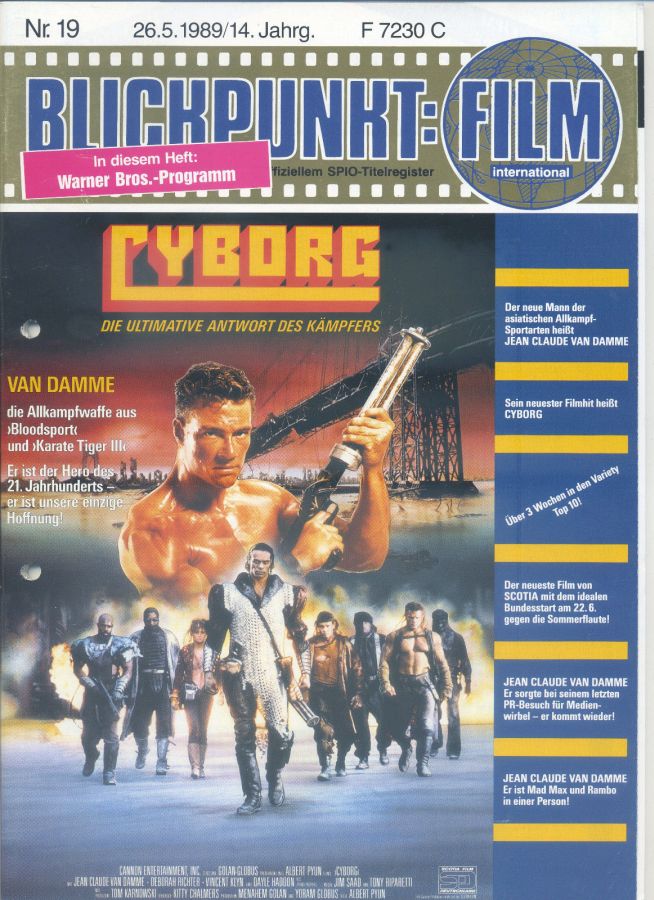 BLICKPUNKT: FILM magazine side cover Issue 19   1989