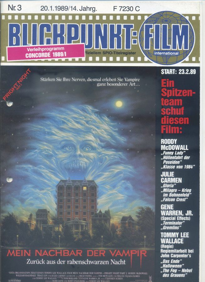 BLICKPUNKT: FILM magazine side cover Issue 3   1989