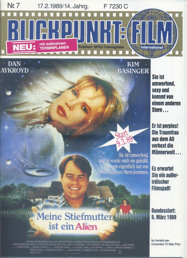 BLICKPUNKT: FILM magazine side cover Issue 7   1989