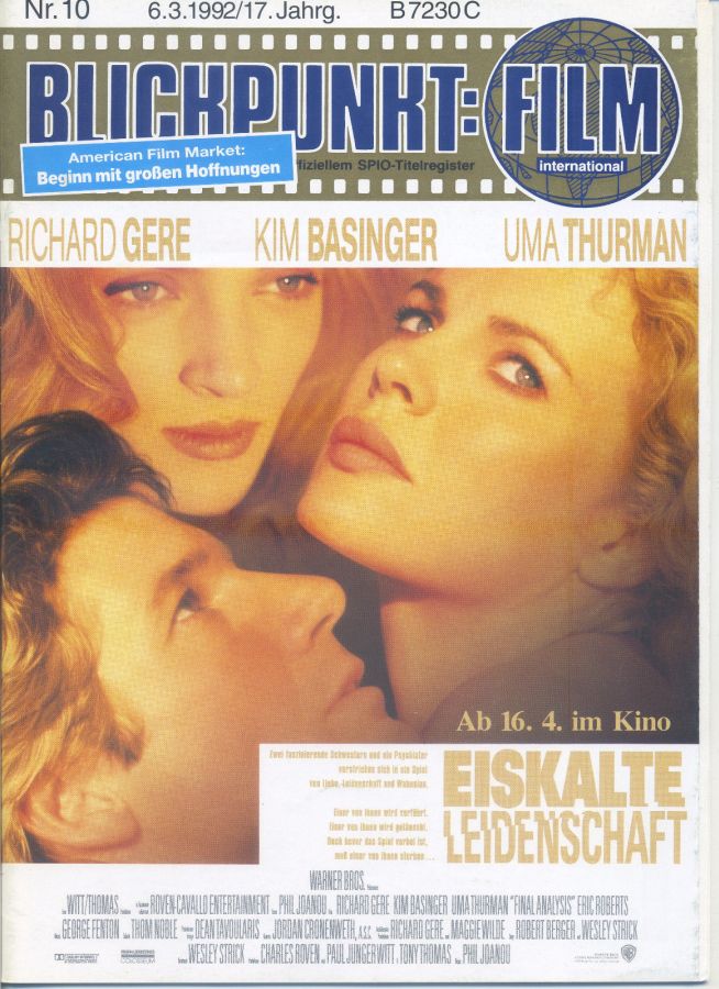 BLICKPUNKT: FILM magazine side cover Issue 10   1992