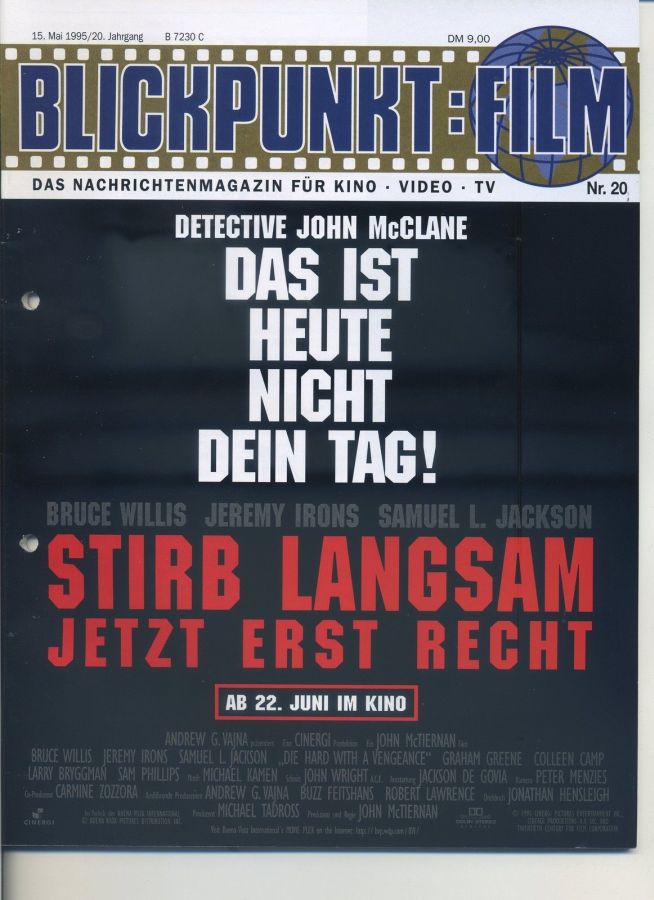 BLICKPUNKT: FILM magazine side cover Issue 20   1995