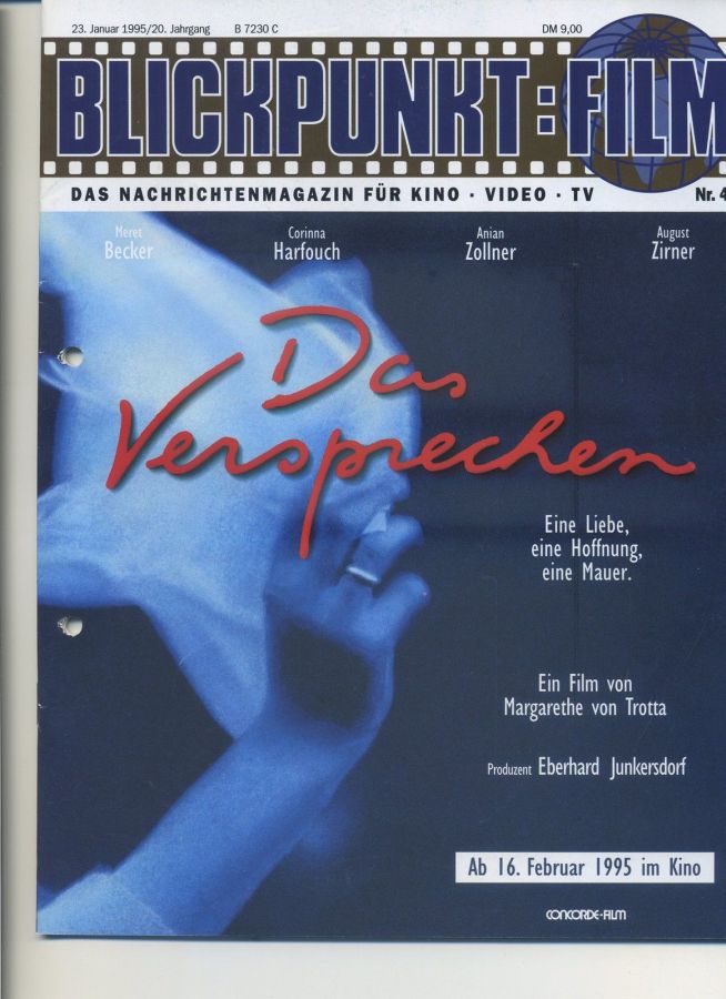 BLICKPUNKT: FILM magazine side cover Issue 4   1995