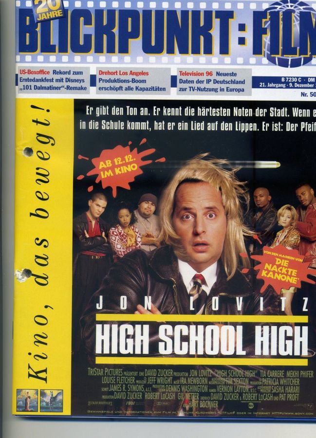 BLICKPUNKT: FILM magazine side cover Issue 50   1996