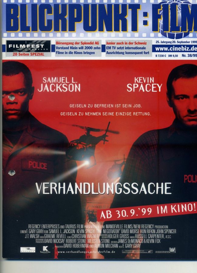 BLICKPUNKT: FILM magazine side cover Issue 38   1999