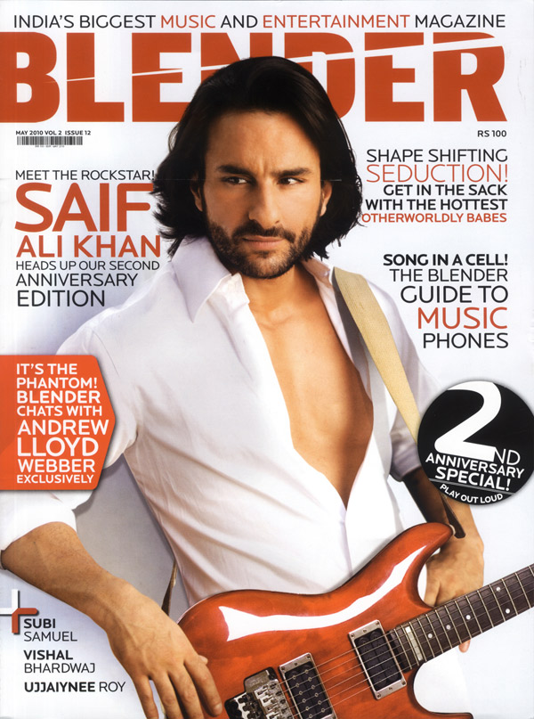 BLENDER (INDIA) magazine side cover  Vol 2 No  12  May 2010