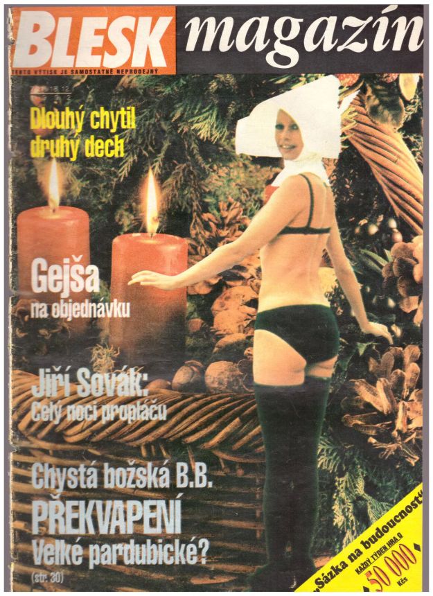 BLESK MAGAZIN magazine side cover  December 1992