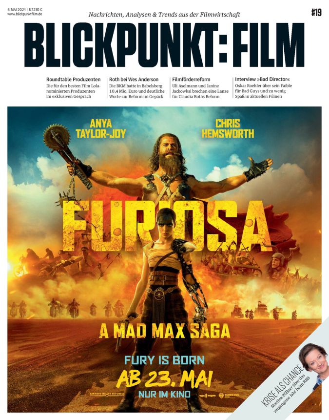 BLICKPUNKT: FILM magazine side cover Issue 19 6 May 2024
