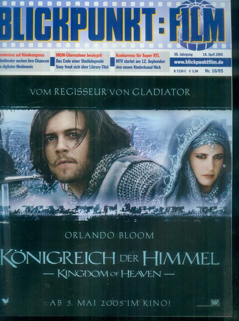 BLICKPUNKT: FILM magazine side cover Issue 16 18 April 2005