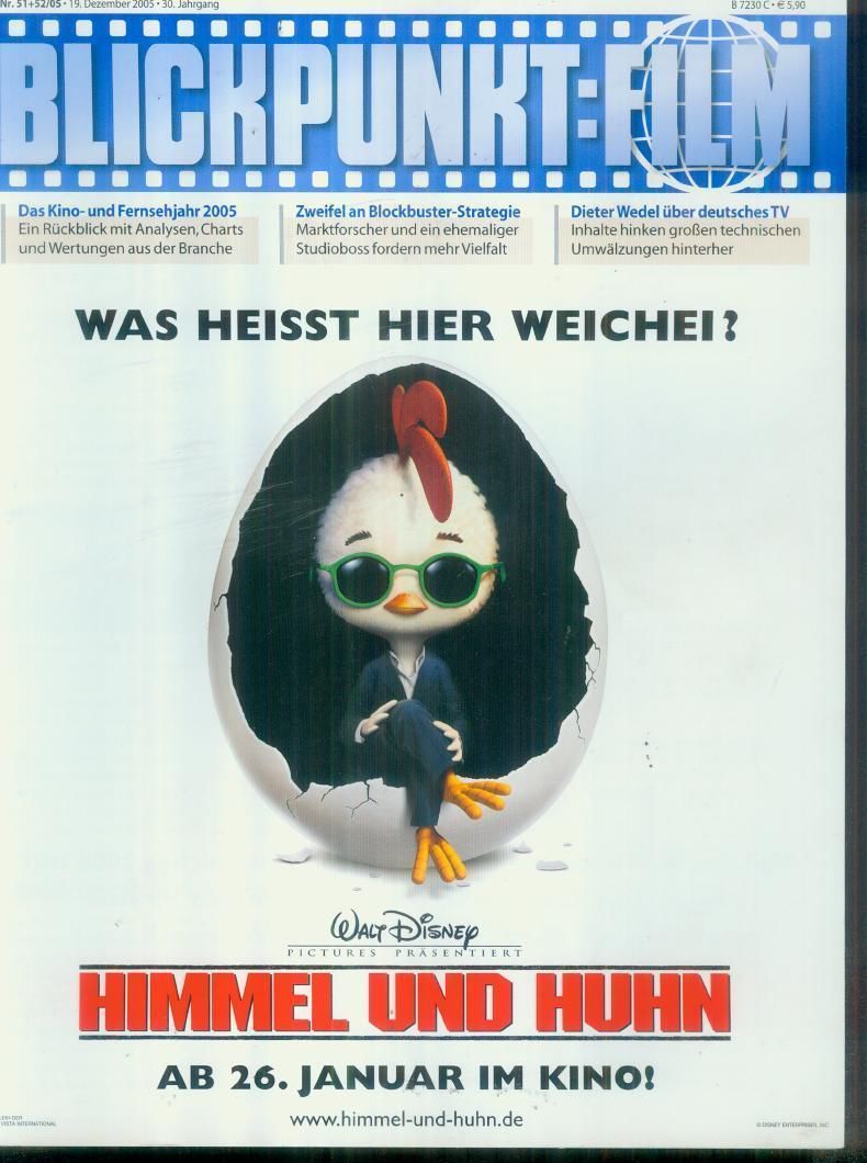 BLICKPUNKT: FILM magazine side cover Issue 51/52 19 December 2005