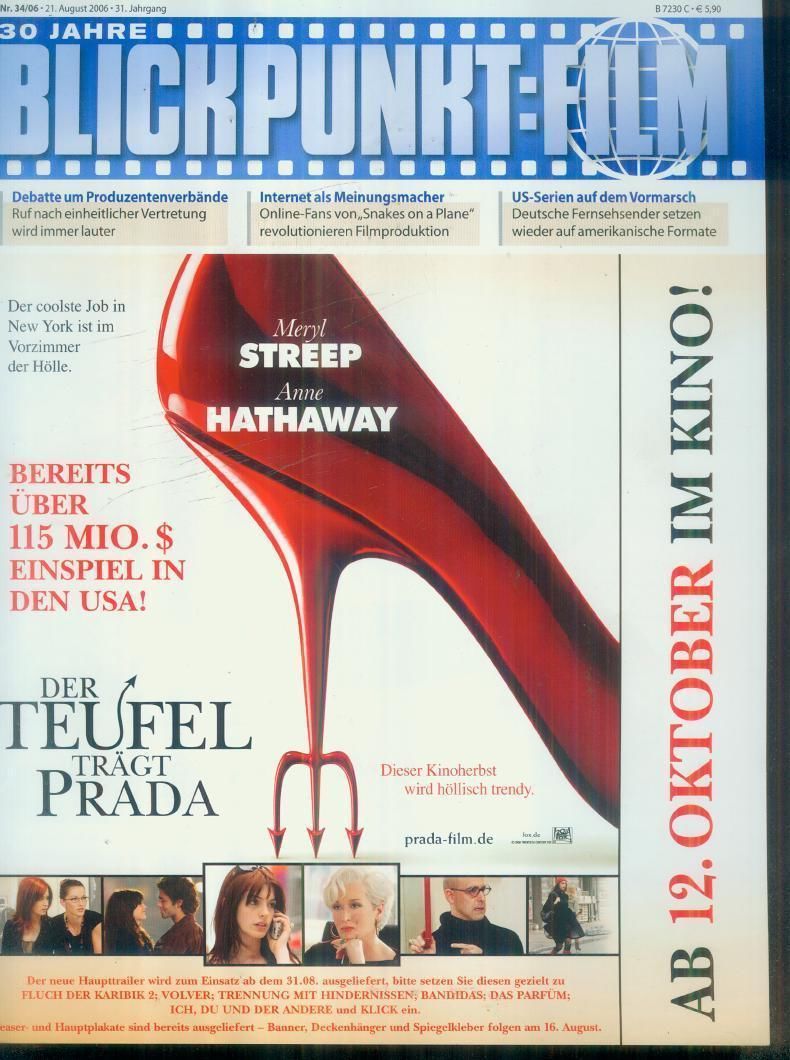 BLICKPUNKT: FILM magazine side cover Issue 34 21 August 2006