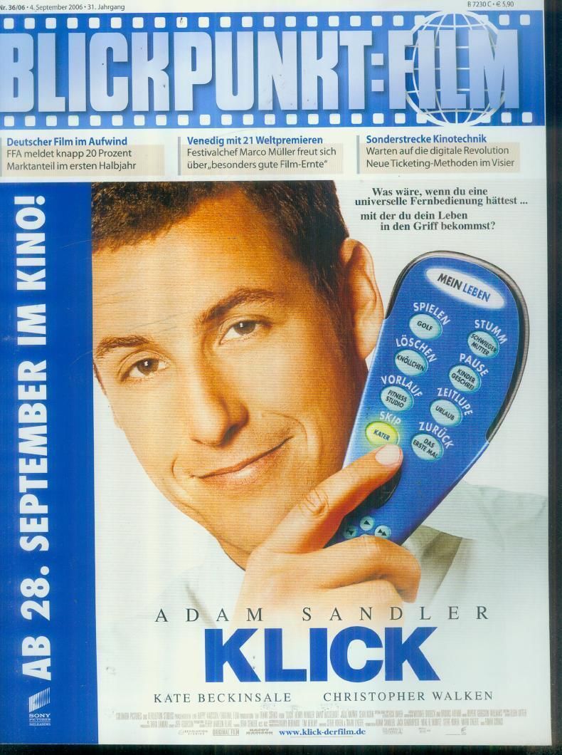 BLICKPUNKT: FILM magazine side cover Issue 36 4 September 2006